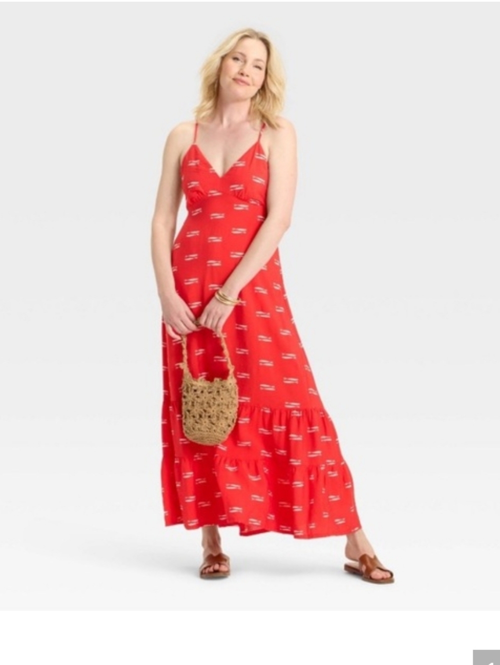 A New Day Maxi Dress Orange Size XL